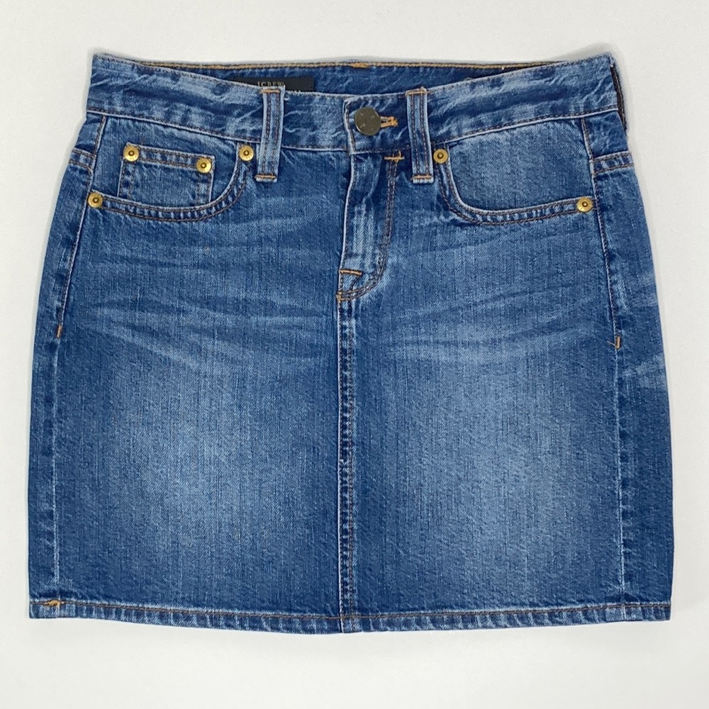 J. Crew Indigo Denim Mini Skirt, Size 24